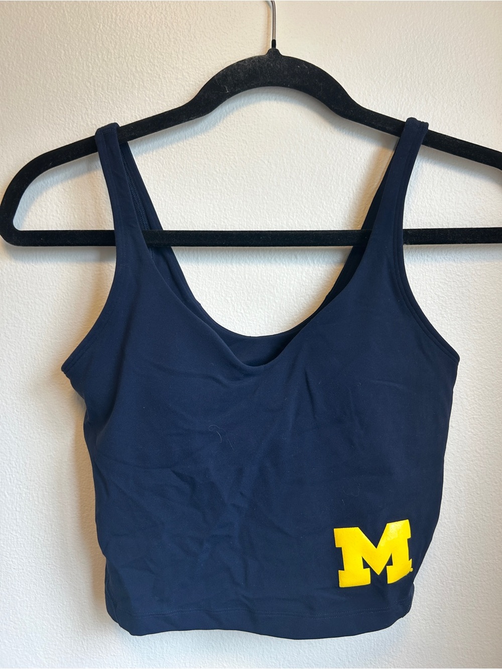 Lululemon University of Michigan Navy Tank Top with Yellow 'M' Accent
